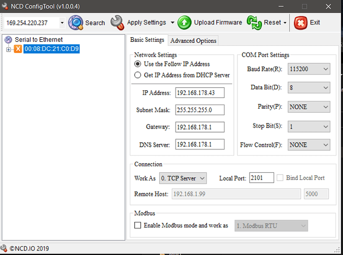 direct ncd config