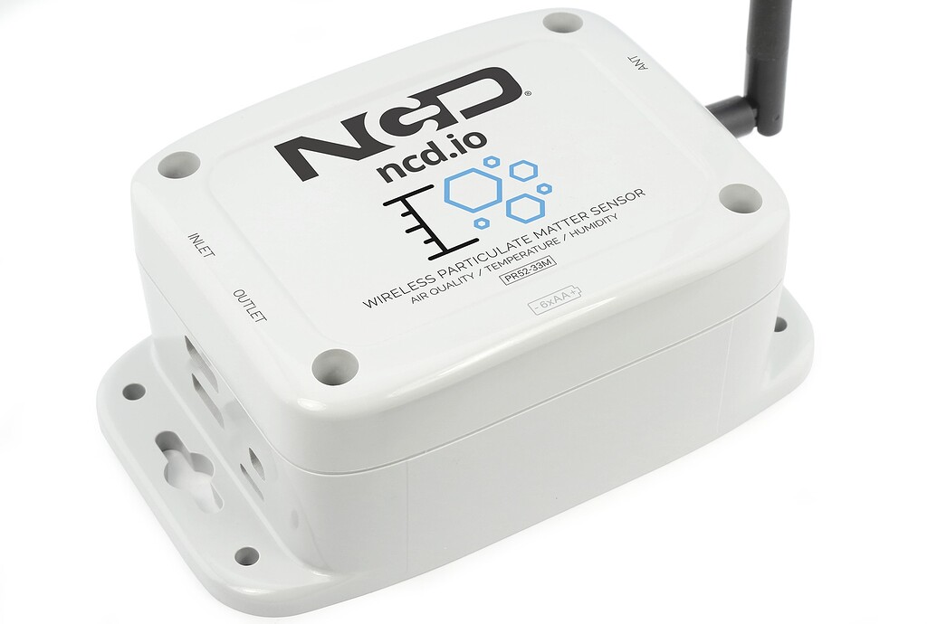 Industrial IoT Wireless Particulate Matter Sensor - Hardware - NCD.io ...